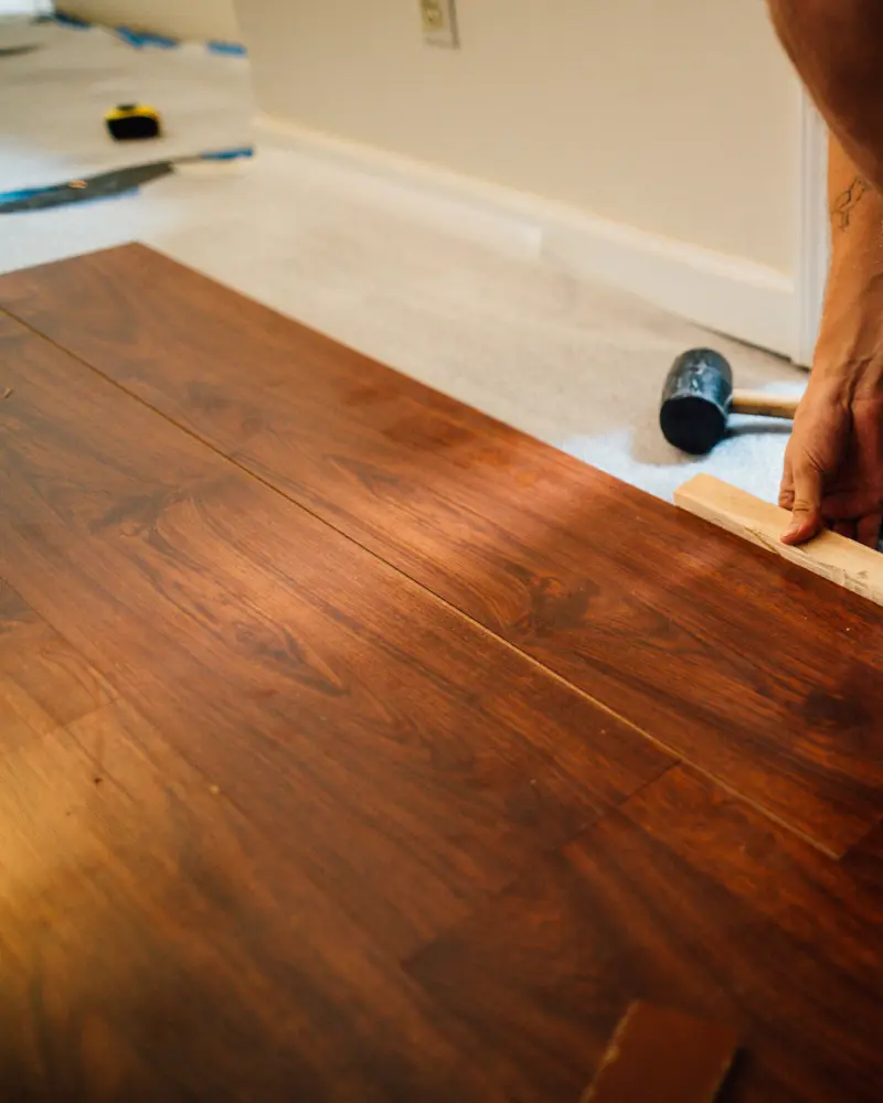 Flooring installation and finishing detail