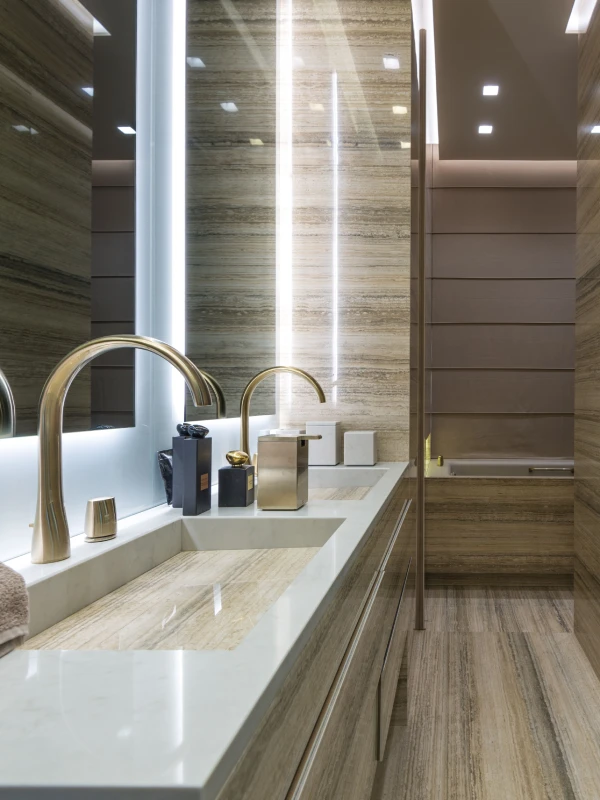 Bathroom tiling and finishing work